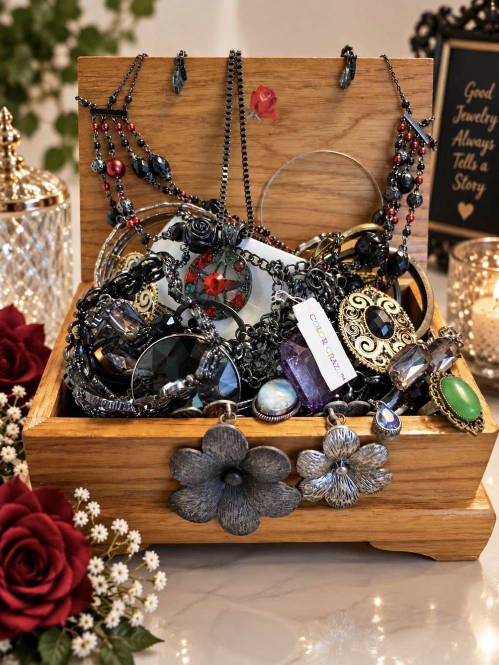 Gothic Jewelry Chest of Treasures